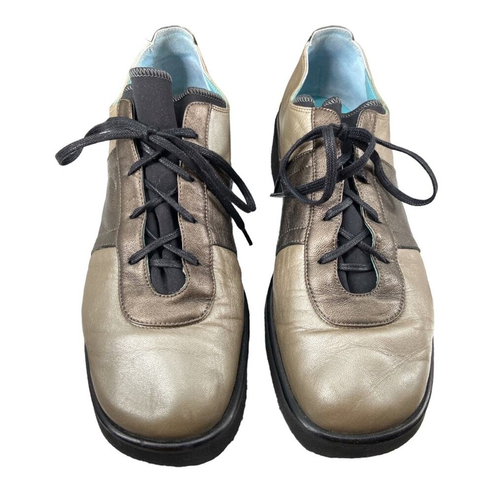 Thierry Rabotin Women's Layla Shoes Lace Up Oxfords Metallic‎ 39.5 US 9